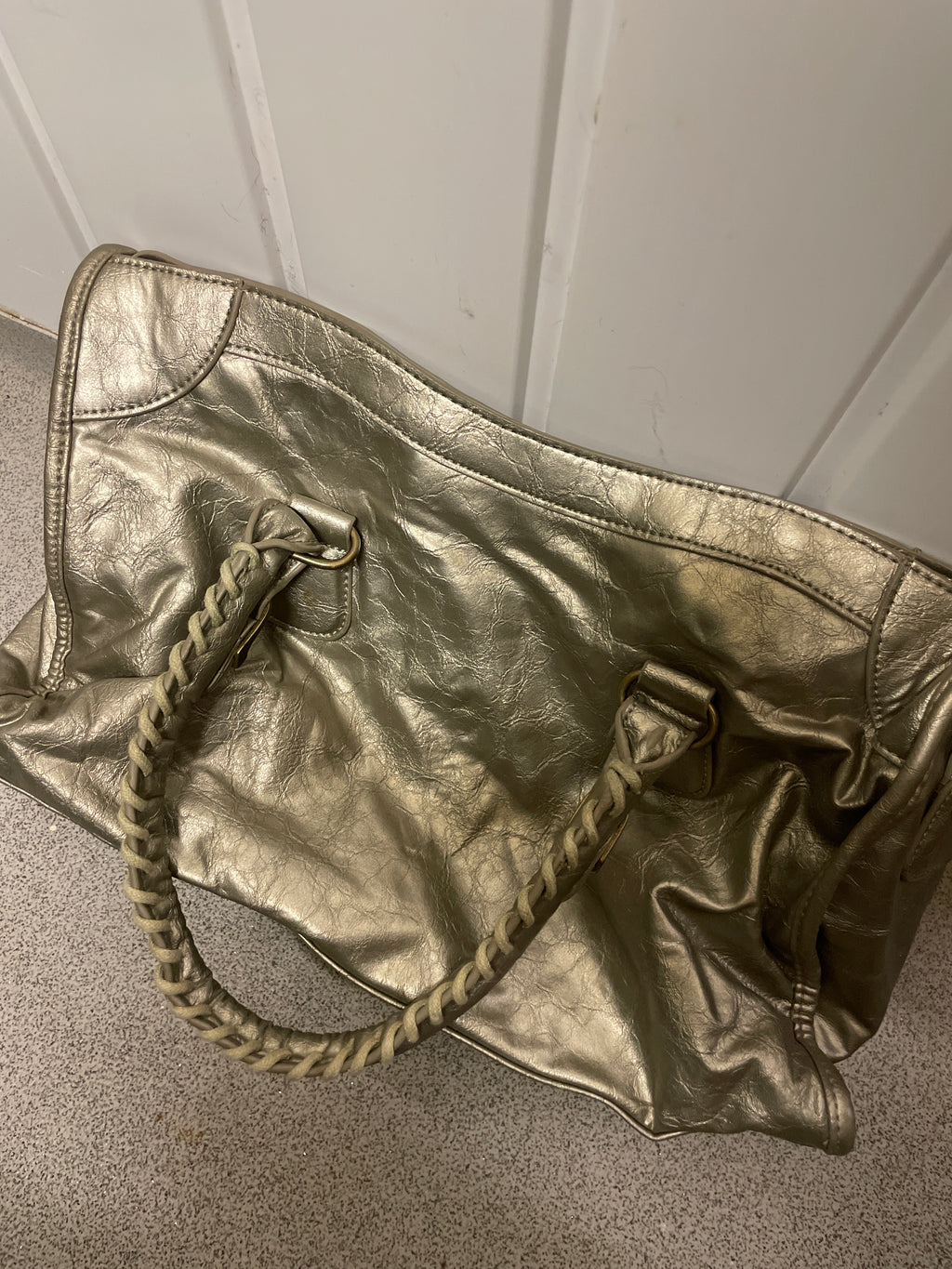 Rubynee Vintage y2k bronze leather women hand bag