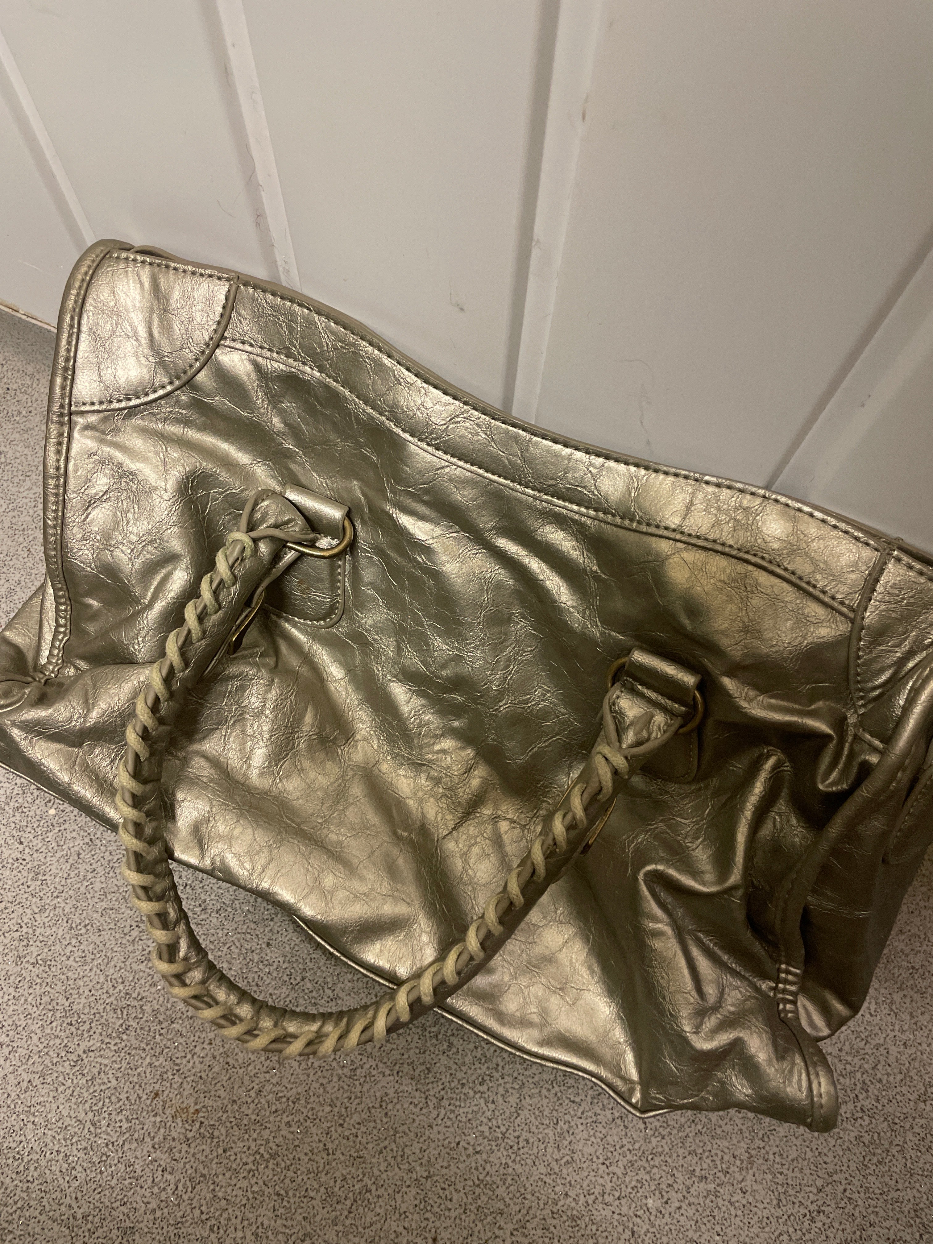 Rubynee Vintage y2k bronze leather women hand bag