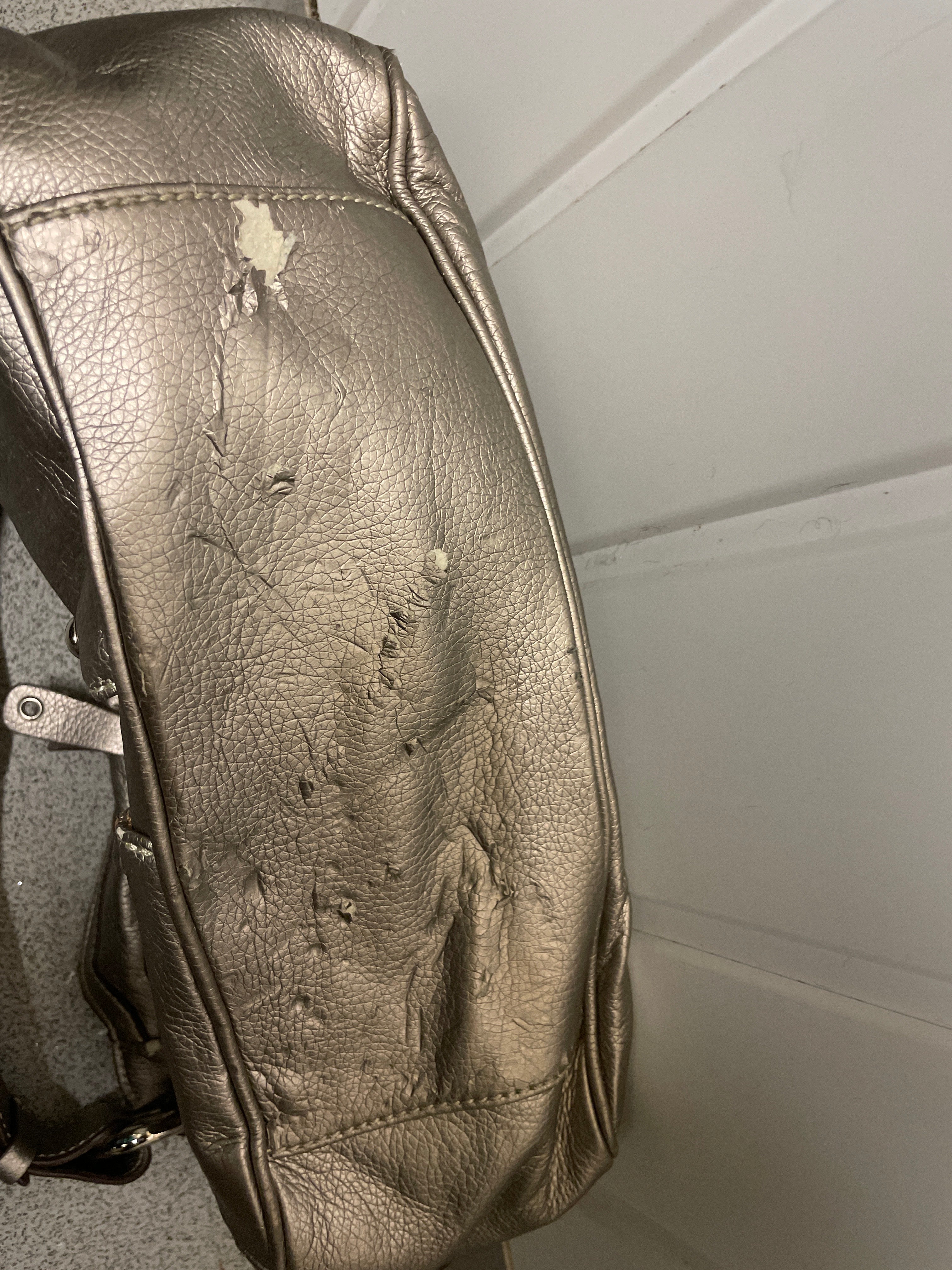 Rubynee Vintage y2k bronze leather women hand bag