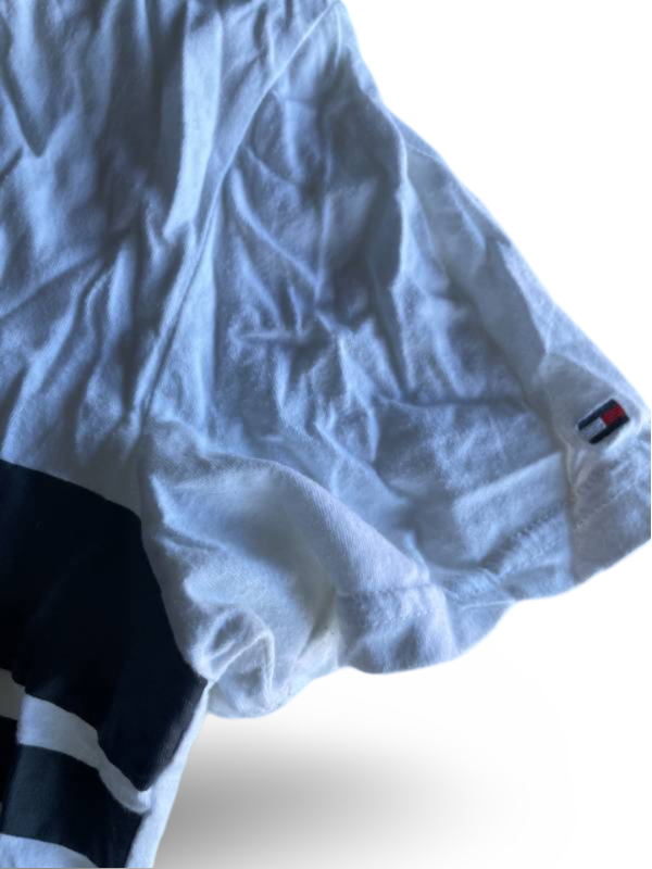 Vintage men's  white Tommy Hilfiger short sleeve tees in Size S|L28W20|SKU 5359