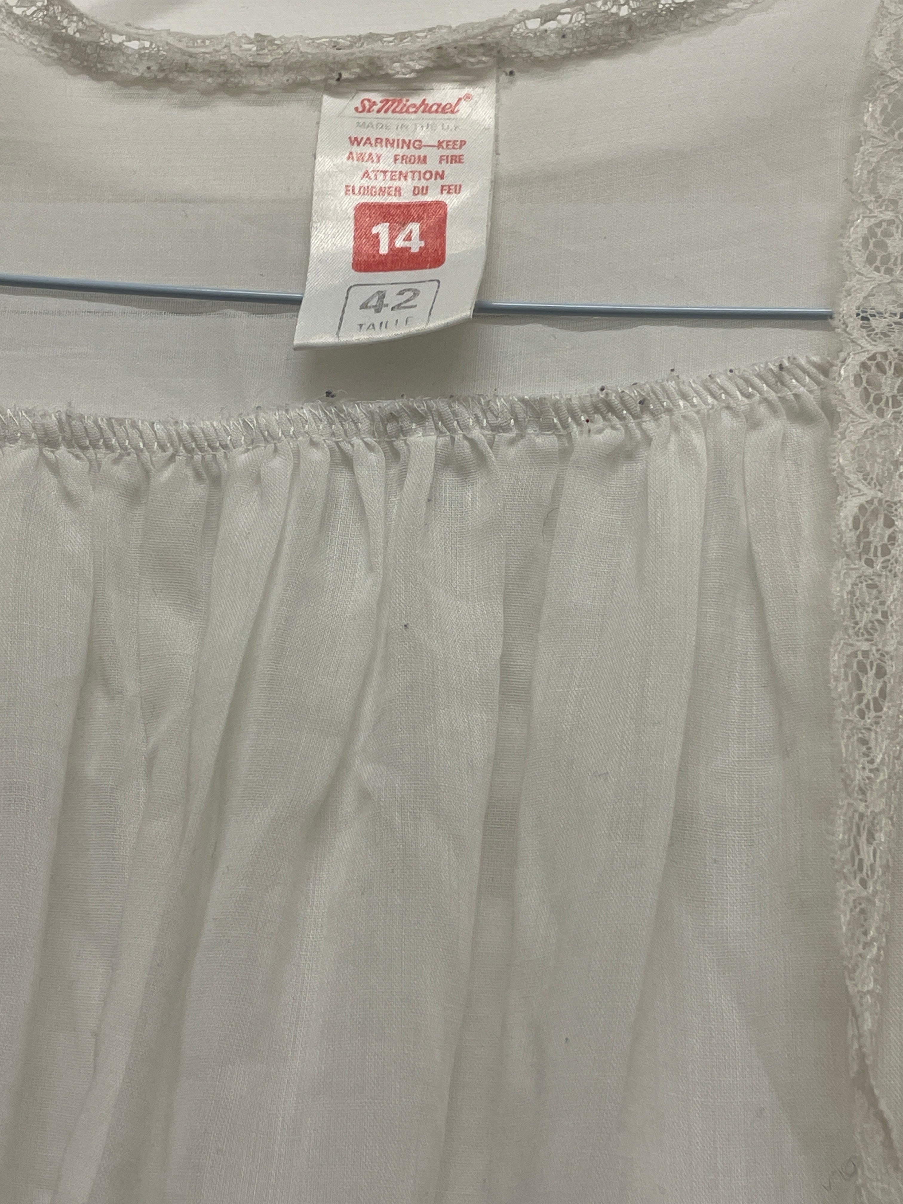  Rubynee Vintage y2k St.Micheal women white night gown