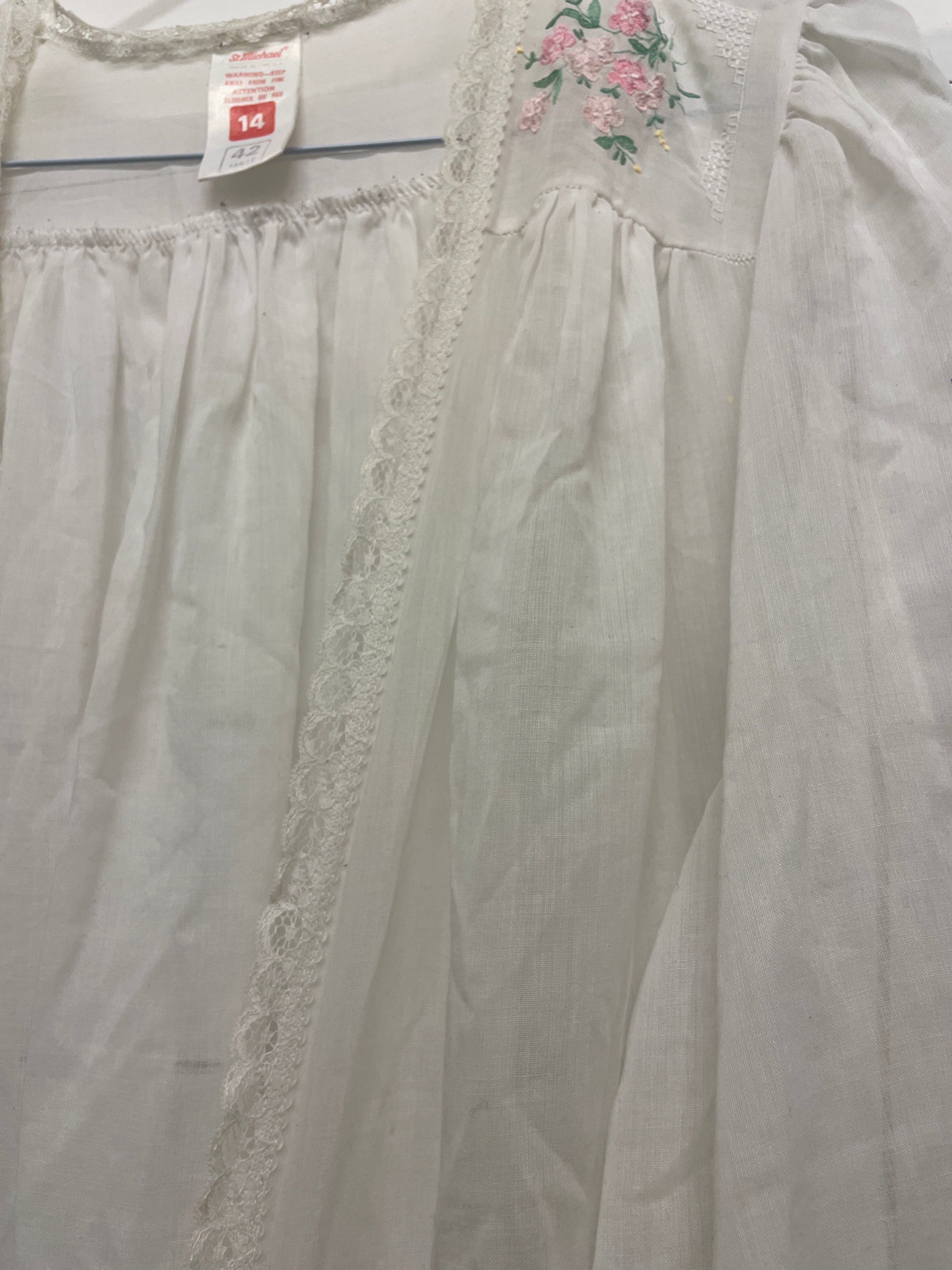  Rubynee Vintage y2k St.Micheal women white night gown