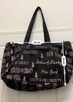  Rubynee Vintage y2k black graffiti rolling duffle bag