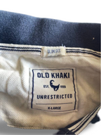 Vintage men's Old khaki navy short sleeves polo shirts slim fit in XL| L31W22|SKU 5361