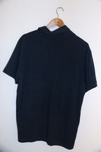 Vintage H&M blue mens plain medium polo t-shirt