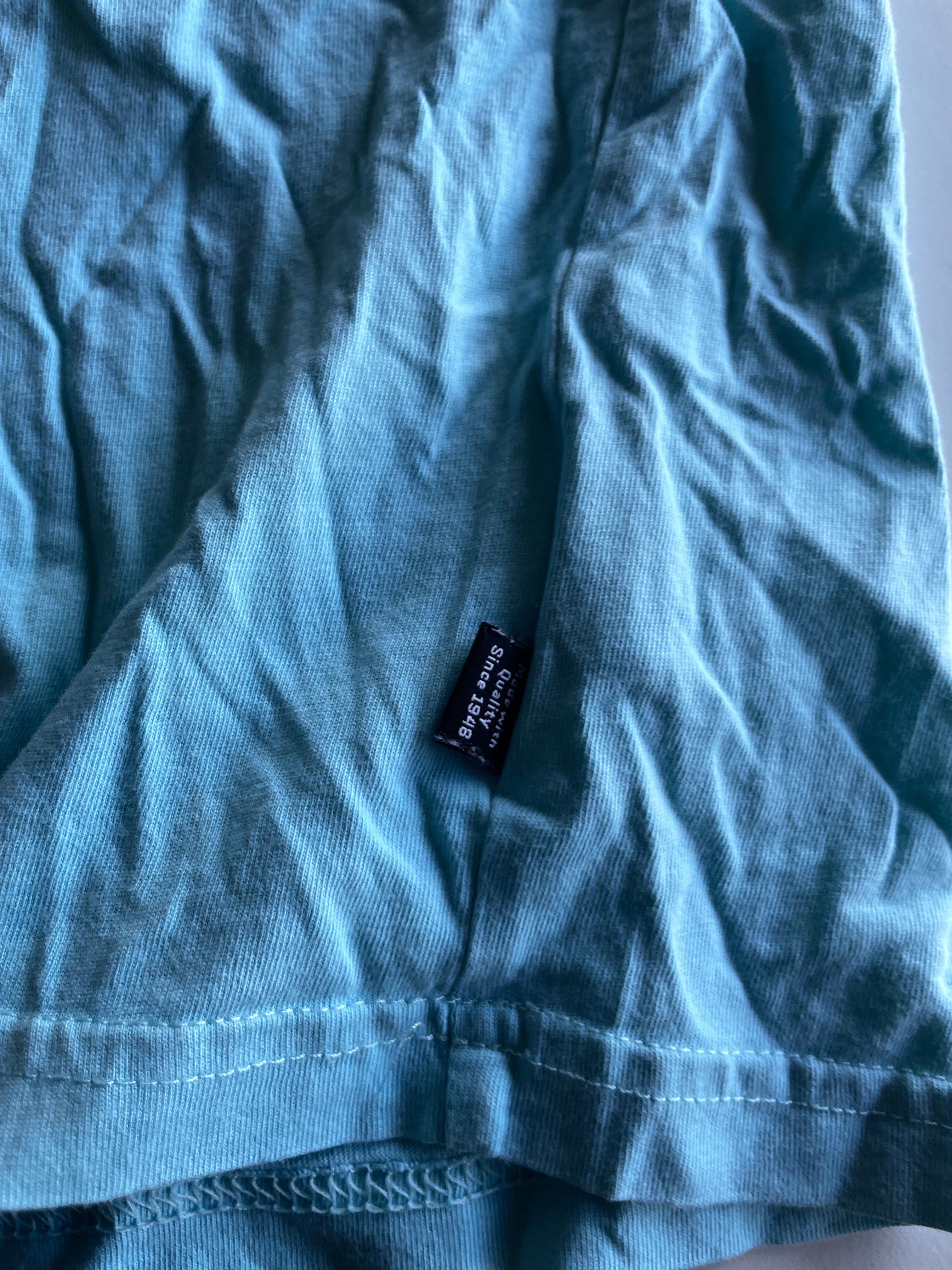 Vintage PUMA Women's Small Teal Graphic Short Sleeve Athletic Top|L23 W16| SKU 5362