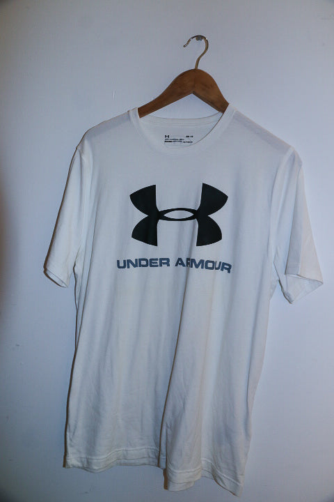 Vintage white Under Armour mens medium tees