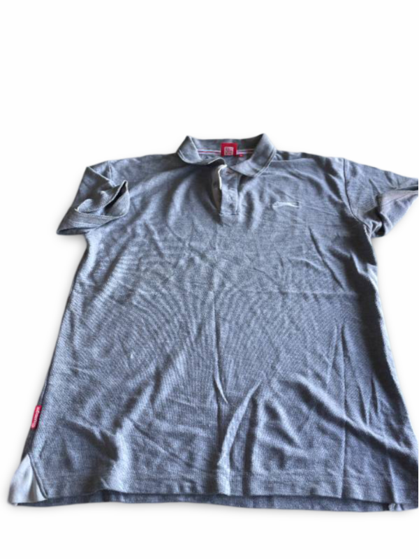 VINTAGE GREY SLAZENGER REGULAR FIT  MEN'S POLO SHIRT SIZE M|L28 W20|SKU 5363