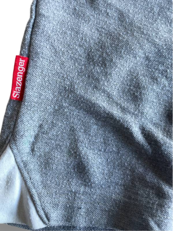 VINTAGE GREY SLAZENGER REGULAR FIT  MEN'S POLO SHIRT SIZE M|L28 W20|SKU 5363