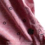 Vintage Baileys Mens Contrast Polo Shirt Multi Print Coral pink in L| L28 W22| SKU 5364