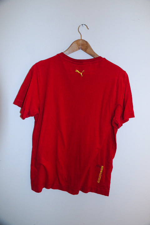 Vintage Puma essential red mens medium t-shirt