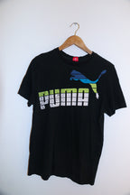Vintage black puma big logo mens medium tees