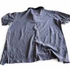 Vintage J.Crew Navy Blue Striped Polo Shirt in medium 100% cotton|L27 W22| SKU 5365