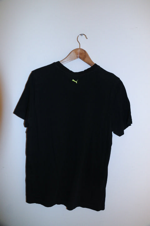 Vintage black puma big logo mens medium tees