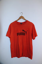Vintage puma essential mens orange big logo medium t-shirt