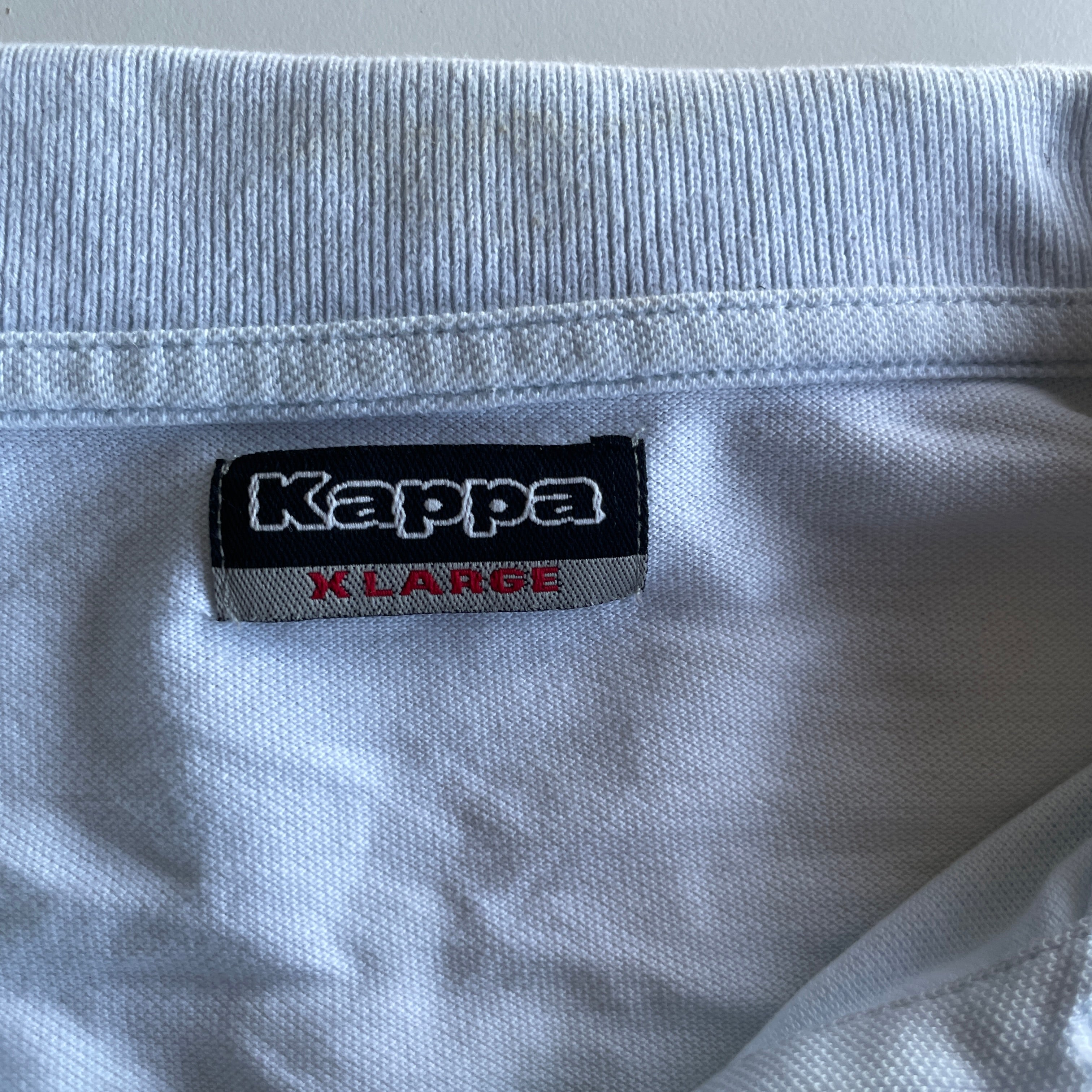 Vintage kappa Arau men's blue beack polo shirt in size XL| L31 W20| SKU 5366