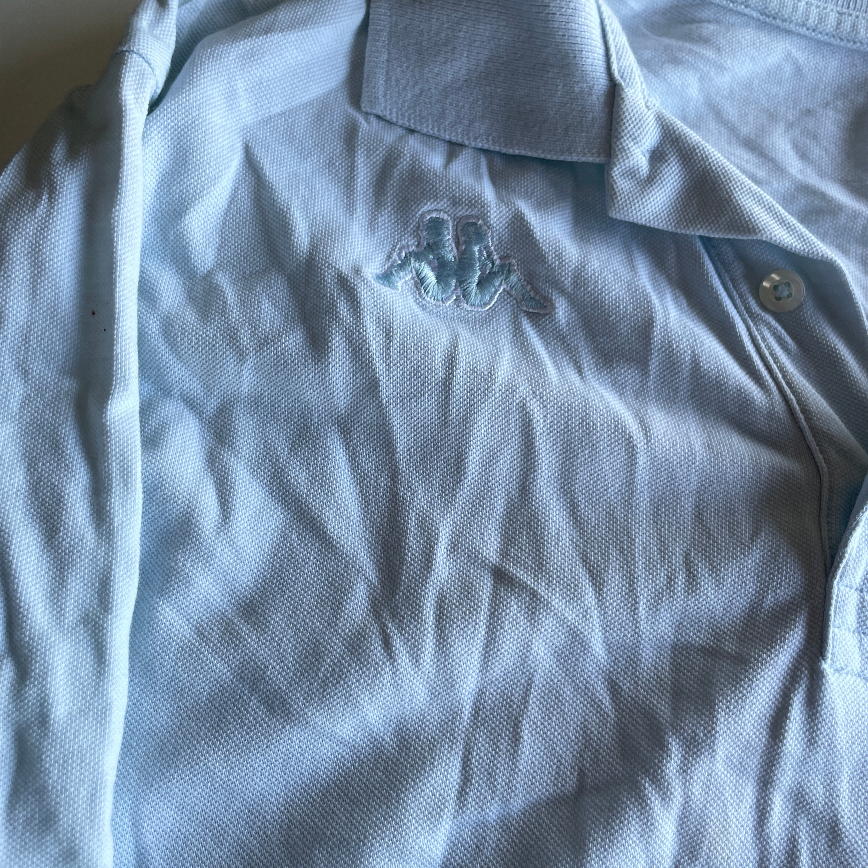 Vintage kappa Arau men's blue beack polo shirt in size XL| L31 W20| SKU 5366