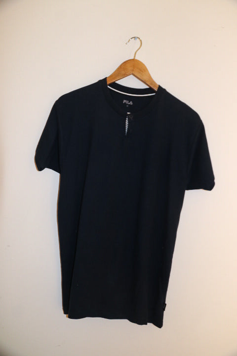 Vintage Fila plain blue medium mens t-shirt
