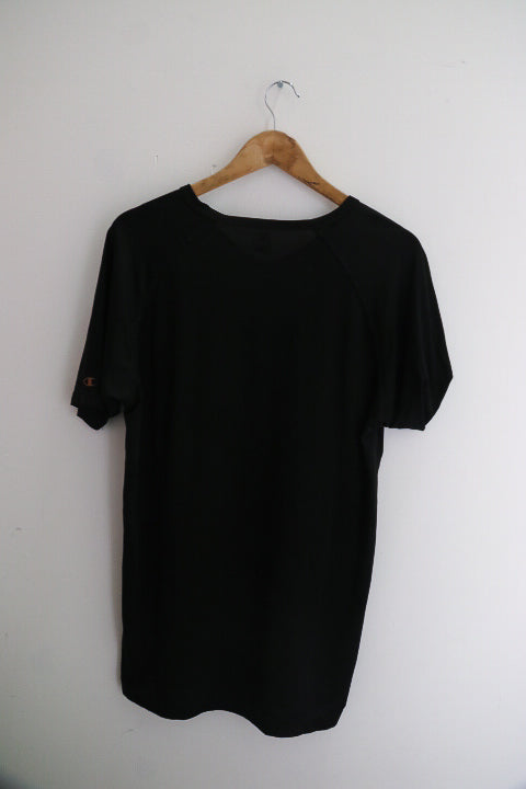 Vintage champion plain black V-neck mens medium tees
