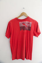 Vintage red puma big logo mens small tees