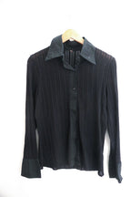 vintage black womens long sleeve plain shirt