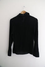 vintage black womens long sleeve plain shirt
