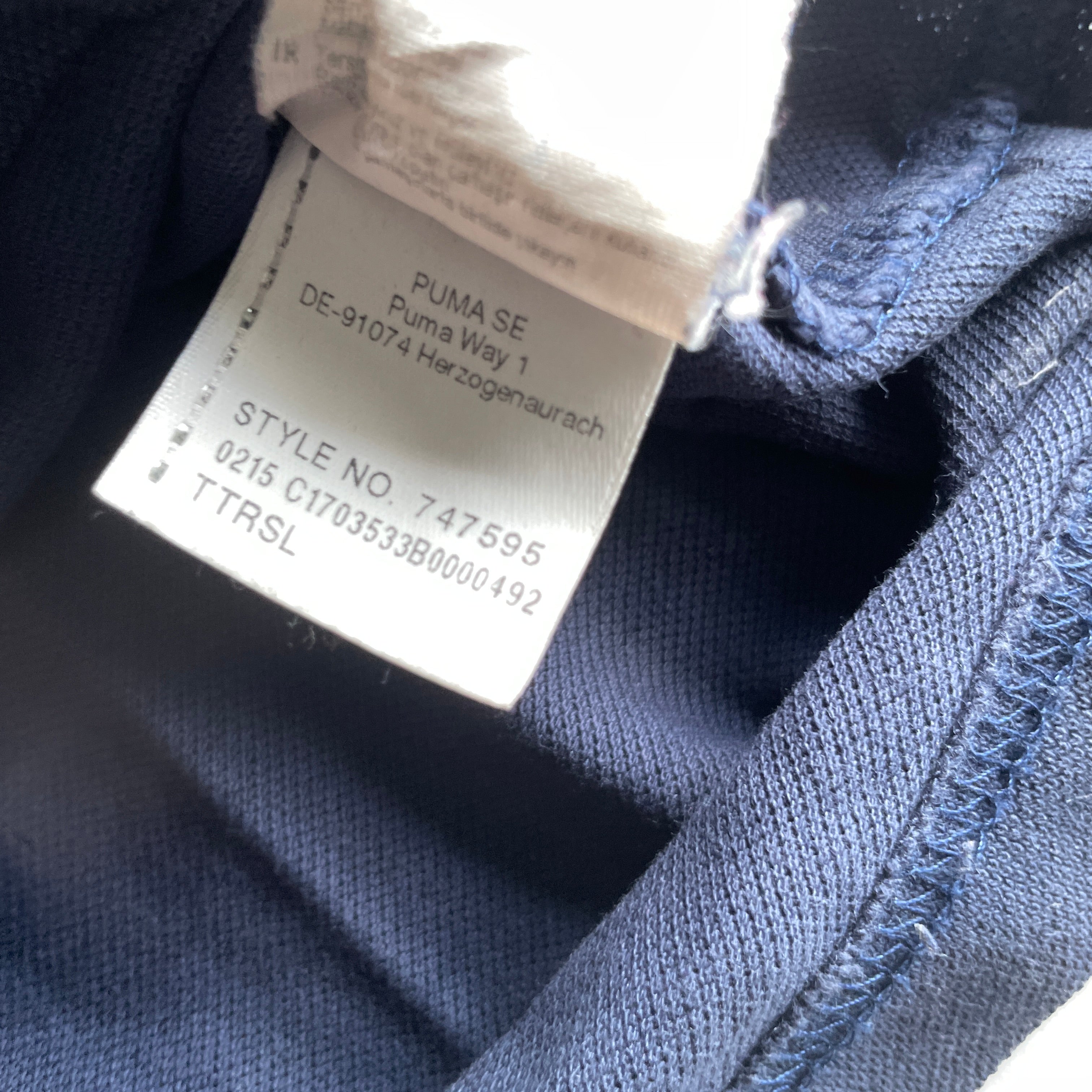 Vintage men's 90s puma Team ARSENAL FC Blue polo shirt in M/L| L29 W19| SKU 5371