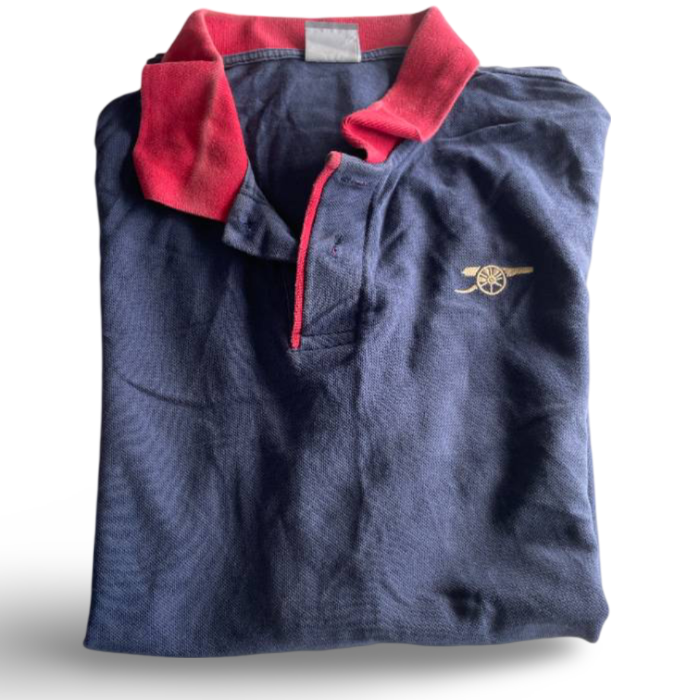 Vintage men's 90s puma Team ARSENAL FC Blue polo shirt in M/L| L29 W19| SKU 5371