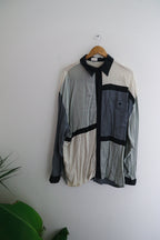 Vintage XXL Colour Block Multi Long Sleeve Shirt