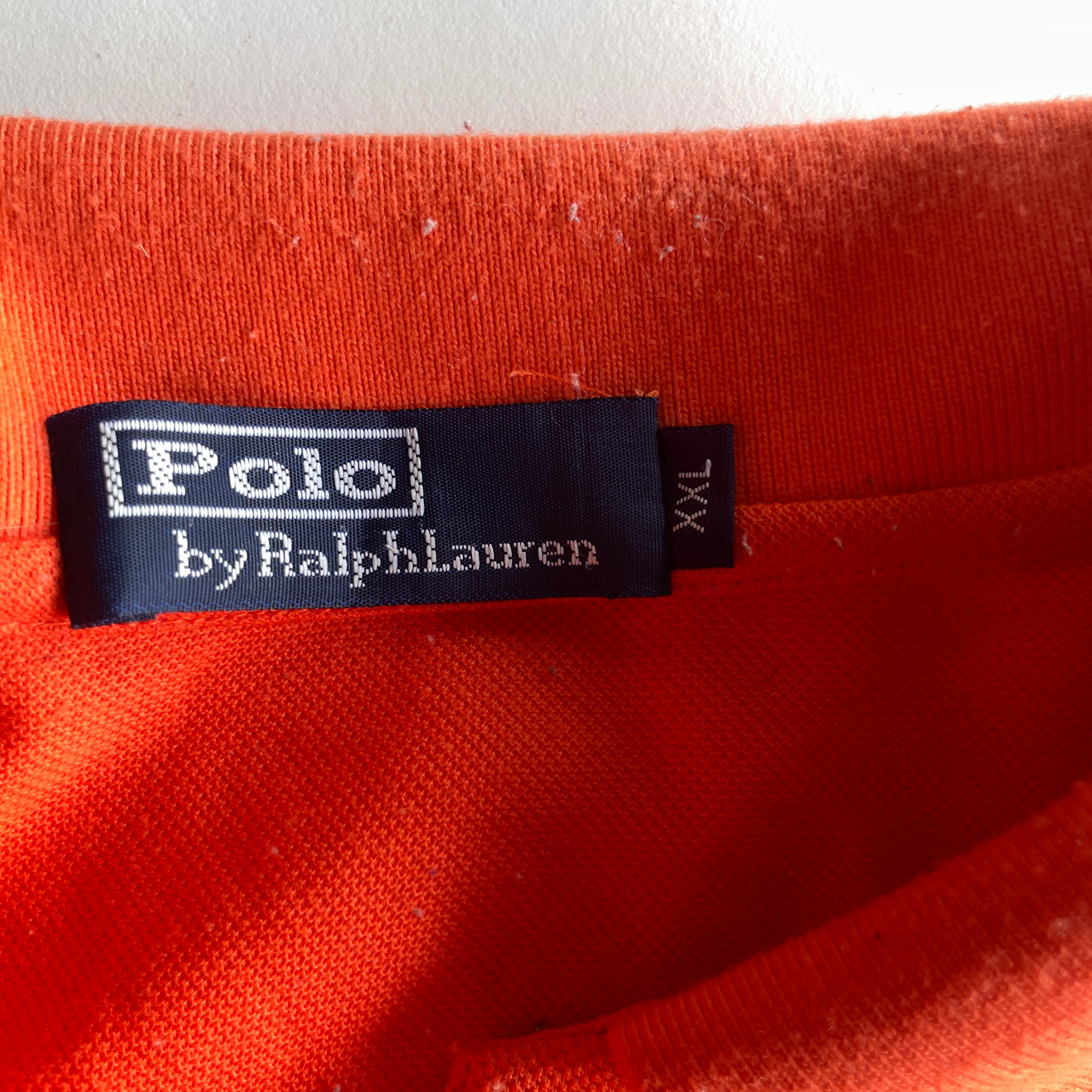 Vintage Mens Polo Ralph Lauren Polo Players #3 Custom Fit  ORANGE XXL| L31W23|SKU 5373