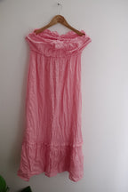 Vintage pink medium sexy off shoulder tube top dress