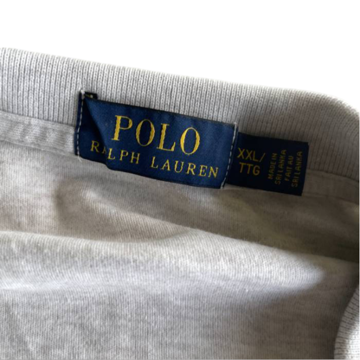 Vintage Polo Ralph Lauren Men's grey Polo-shirts in 2XL| l31 w21| SKU 5377