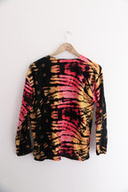 Vintage Tie Dye women large multi long sleeve blouse