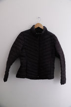 Vintage old navy petite brown full zip medium puffer jacket