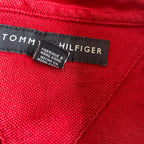 Vintage men's red Tommy Hilfiger Embroidered Crest short sleeve Polo in 2XL| L38W24| SKU 5379