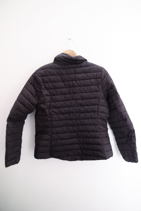 Vintage old navy petite brown full zip medium puffer jacket