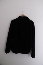Vintage black fleece full zip mens large jacket
