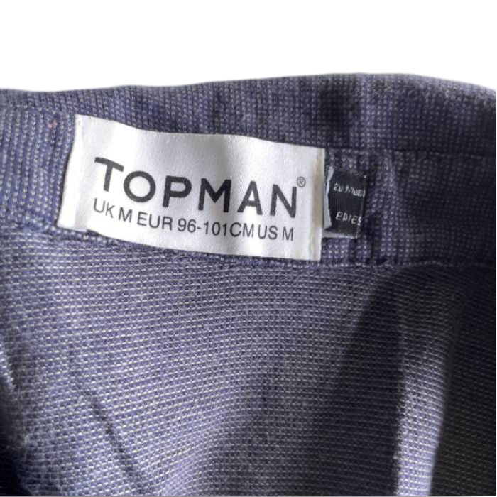 Vintage men's Navy blue Topman regular fit Polo Shirt in M| L28 W17| SKU 5382
