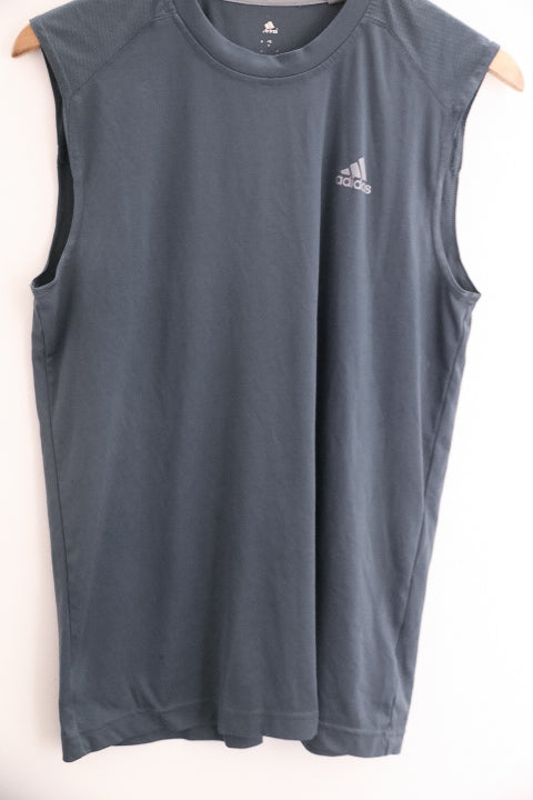 Vintage Adidas grey medium mens sleeveless gym tank top