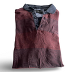 Vintage men's westbury maroon long sleeved rugby polo shirt in size M|L29W21| SKU 5383
