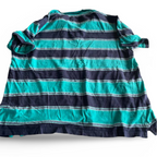 Vintage men's regular blue multi Stripe Polo short shirt in 2XL| L29W22| SKU 5384