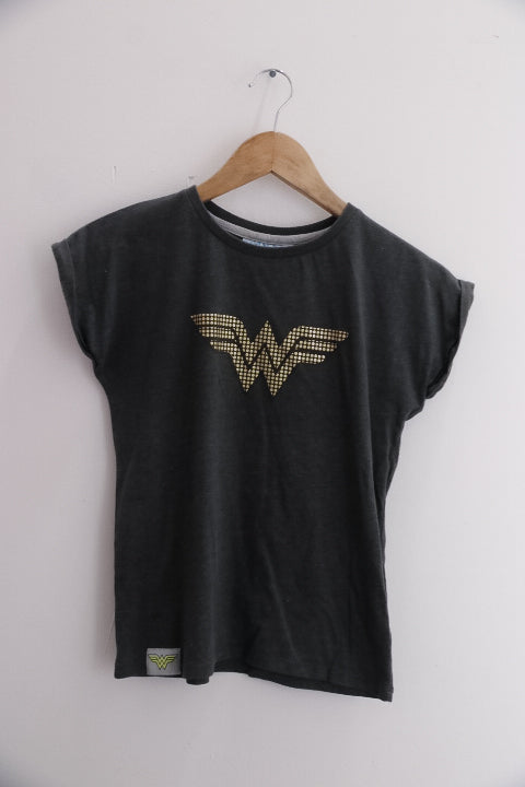 Vintage Warner brothers 1984 iconic logo print small grey tees