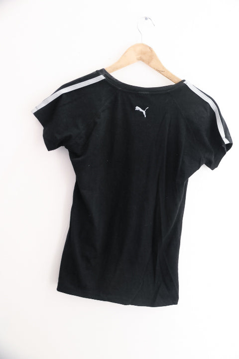 Vintage black puma v-neck large tees