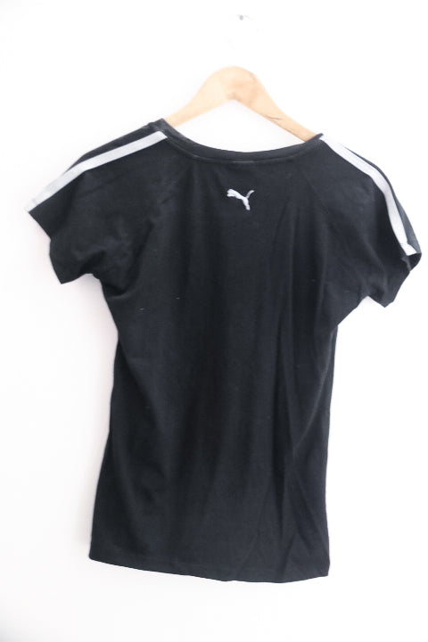 Vintage black puma v-neck large tees