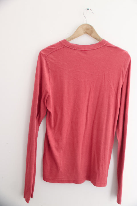 Vintage red hollister surf CA print mens long sleeve medium tees