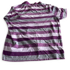 Vintage Mens Purple Striped Cotton Polo Size XL Collared Button| L29W22|SKU 5386