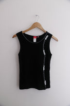 Vintage Puma all around me print black medium tank top