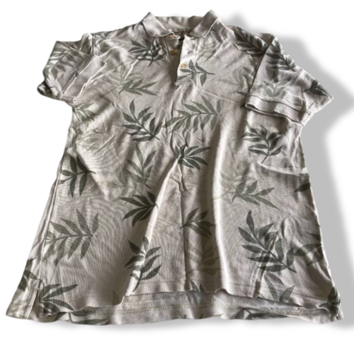 Vintage Catalina Island Wear Men's Shirt Yellow Polo Aloha Golf Casual Short Sleeve L|L29 W20|SKU 5387