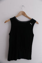 Vintage Puma all around me print black medium tank top