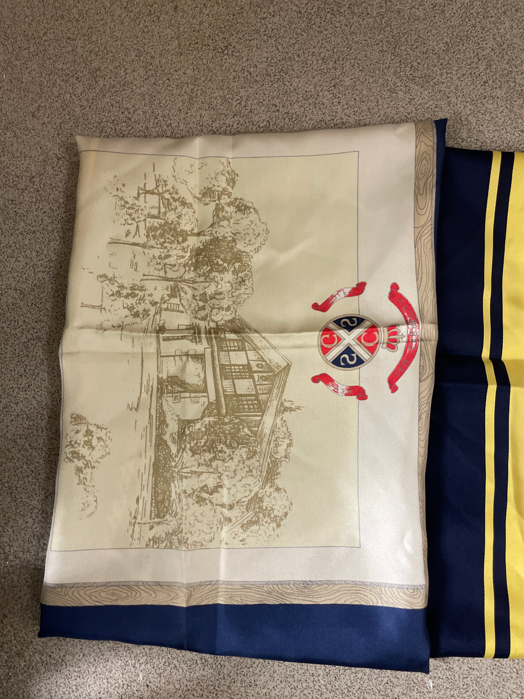 Vintage celine blue silk scarf